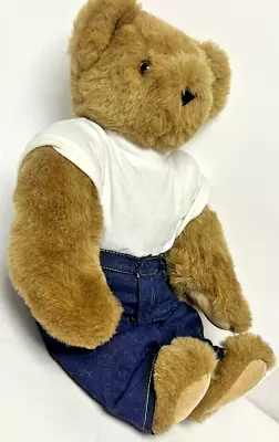 Vermont Teddy Bear Cool Dude Mom Tattoo Shirt Jeans 16” Jointed Plush Stuffed • $23.16