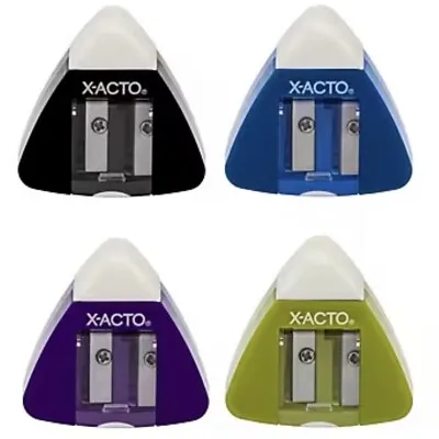 X-ACTO Triangle Manual Pencil Sharpener With Built-in Eraser 1 Pc Random Color • $8.89