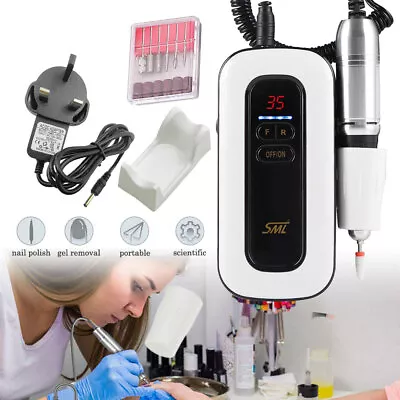 35000RPM Wireless Electric Nail Drill Machine E File Manicure LED Art Drill Kits • £27.58