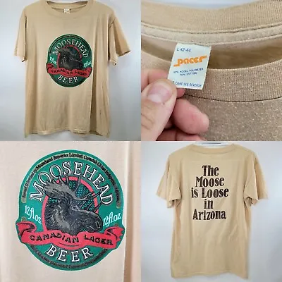 Vintage Moosehead Beer Single Stitch Short Sleeve T Shirt - Men's Size Large • $29.95