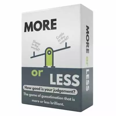 More Or Less Card Game How Good Is Your Judgement Family Games Board Game Adult • £8.89