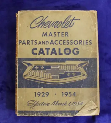 $65 • Buy Vintage 1929-1954 Chevy Master Parts & Accessories Catalog Six Cylinder Truck GM