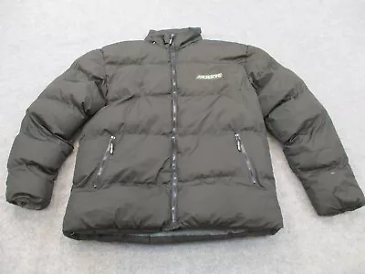 Maui & Sons Jacket Mens Medium Black Coat Full Zip Adult Puffer Bubble Surfer • $23.97