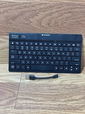 Verbatim ICX-Combi Black Ultra Slim Bluetooth Wireless QWERTY Portable Keyboard • $14.99