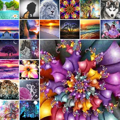$14.54 • Buy DIY 5D Full Drill Diamond Painting Kits Embroidery Cross Stitch Arts Mural Decor