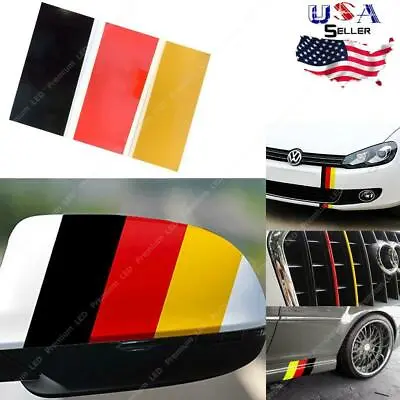 9.8  Germany Flag Style Vinyl Stripe Decal Car Exterior Interior Decor Sticker • $8.99