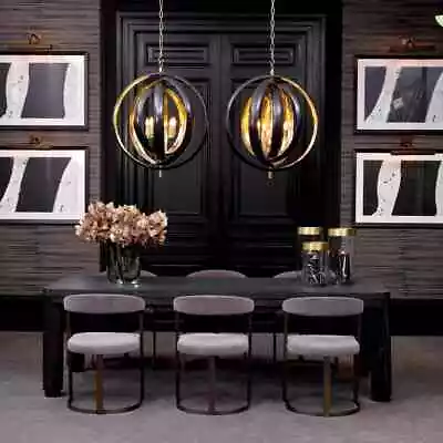 Eichholtz Charcoal Grey Oak Veneer Atelier Dining Table • £2990