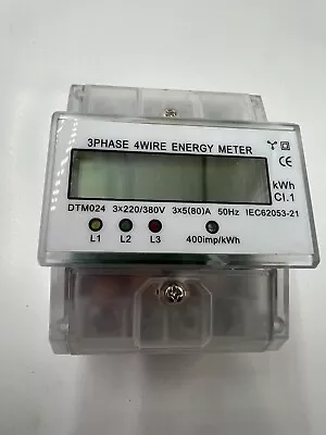 3-Phase 4-Wire Electric KWh Power Meter Electricity Meter DTM024 ​220/380V • $38.24