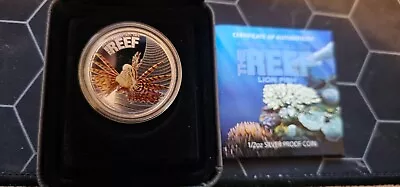 2009  Australian Sea Life. The Reef Lionfish 50c  1/2oz Silver Proof Coin • $100