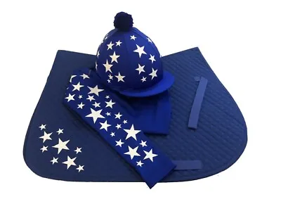 Royal Blue Cross Country Colours Horse Riding Set • £84