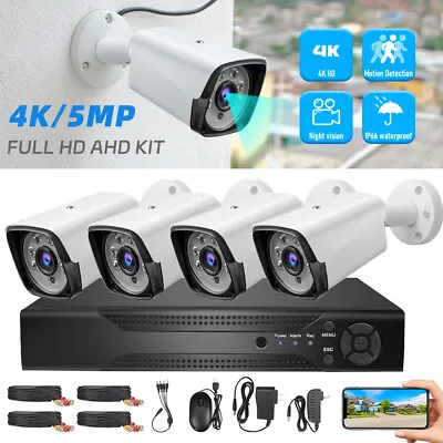 4 Camaras De Seguridad Wifi Exterior 1080P Inalambrica Con Vision Nocturna W/DVR • $102.99