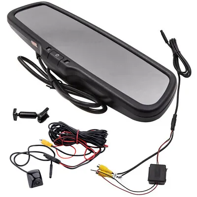 Car Rear View 4.3  LCD OEM Mirror Monitor With Backup Camera Parking Reverse Kit • $49.90