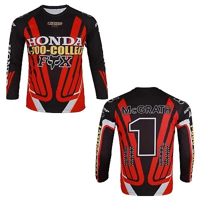 Vintage 80's Style Honda Motocross Red Jersey MX Enduro AHRMA Jeremy McGrath • $39.99