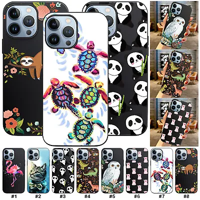Animal Printed Case For IPhone 14 Pro Max 13 12 11 8 XS Max Silicone Phone Cover • £5.15