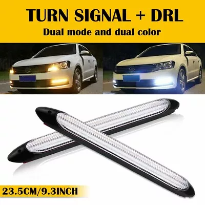 9  Sequential DRL Strip LED Headlight Light Daytime Running Signal Lamp 2pcs • $13.99