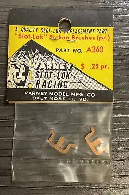 VARNEY Slot Lok Racing - Pickup Brushes (pair) A360 - Vintage NOS New Old Stock • $12.95