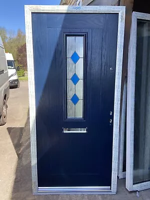 Brand New 1000-2095 Dark Blue Front Door In A White Upvc Frame Cottage Style • £385