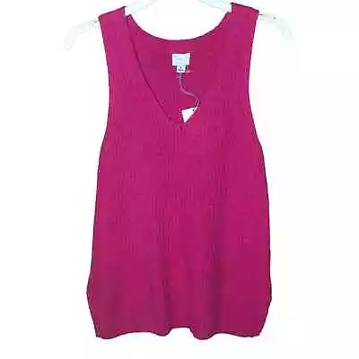 A New Day Pink V-Neck Sleeveless Sweater New M • $15