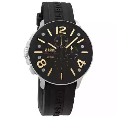 U-Boat Lefty Capsoil Chronograph Quartz Black Dial Men's Watch 8111/C • $1650