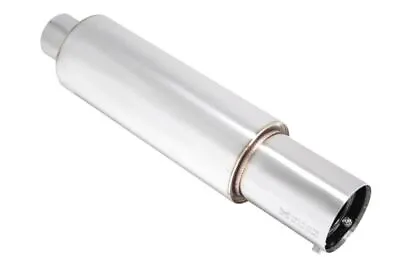 MEGAN S-N1 3.5  Exhaust Stainless Chrome Tip Muffler 2.5  Inlet 4.5  Canister • $126.10
