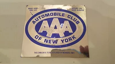 Vintge AAA Automobile Club New York Car Decal Reflective Bumper Sticker  80's 90 • $10