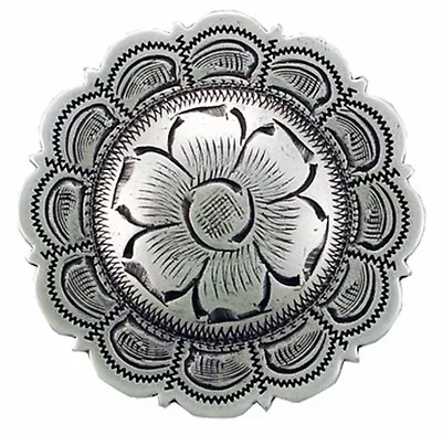 Western Lodge Cabin Kitchen Decor 1 1/2  Silver Flower Concho Drawer Pulls (6) • $29.95