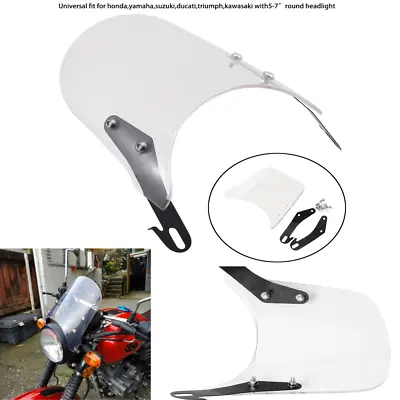 Universal Motorcycle Headlight Fairing Windshield For Harley Triumph Suzuki Etc. • $21.09