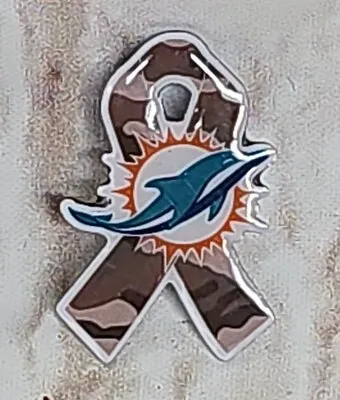 Miami Dolphins Salute To Service Military Ribbon Pin NFL Team Lapel Camo 2014 • $13.40