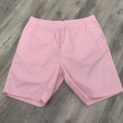 H&M Divided Mens Pull-On Shorts Size Small Pink Drawstring 100% Cotton NEW • $18.95