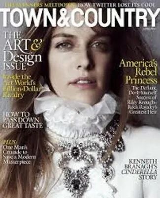 Town & And Country Magazine 1 Year Subscription 9 Issues   • $12