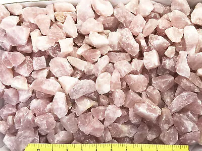 $5.50 • Buy ROSE QUARTZ. Natural Crystals, Size: 1-2  Rough Stones 1/2 Lb.