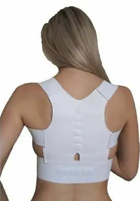 Neoprene Posture Back Corrector Lumbar Shoulder Support Belt Brace Therapy Wrap • £3.39