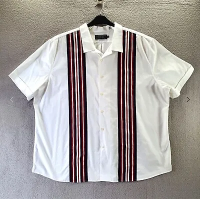 £9 • Buy Hammond & Co By Patrick Grant Short Sleeve Shirt Mens 3XL Guayabera Cuban Stripe