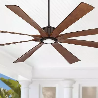 80  Defender Rustic Indoor Outdoor Ceiling Fan With LED Light Remote Bronze Koa • $499.99