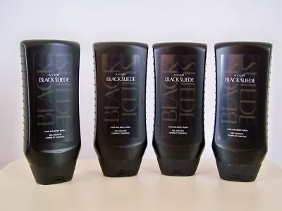 Avon Black Suede  Mens Hair & Body Wash/Shower Gel 250ml  X 4 New  (12) • £15.99