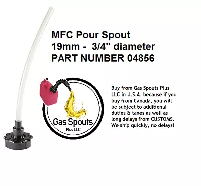 SCEPTER Military Fuel Can GAS SPOUT 3/4  19mm Pour Nozzle Fits MFC 2.5 +5 Gallon • $57.99