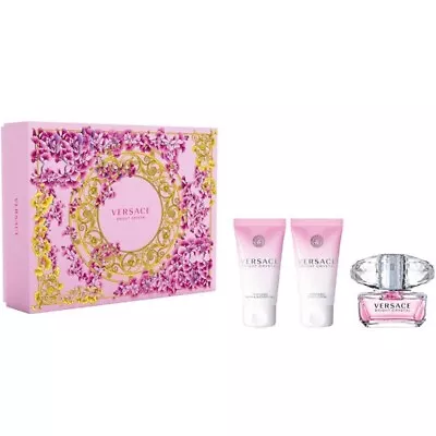 Versace Bright Crystal 3pc Set 1.7oz EDT + 1.7oz Shower Gel + 1.7oz Body Lotion • $74.90