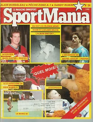 SportMania Magazine No. 34  FRANCAIS Expos Canadiens Montreal Manic • $2.91