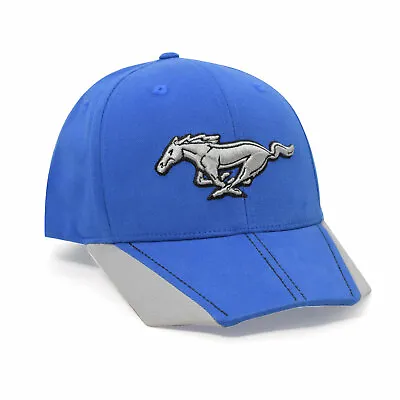 Ford Mustang Logo Hexagonal Visor Bill Blue Baseball Hat • $19.99