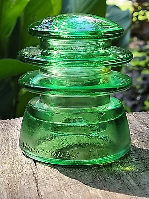 Vintage Glass Insulator Green Armstrong Colorized  Decorative Antique  Glass • $32.75