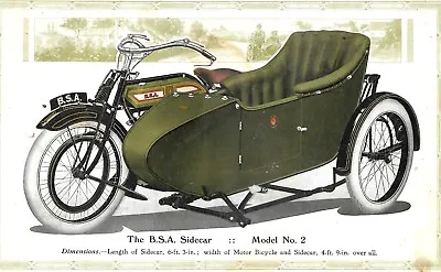 Bsa Project Christmas Card Vintage Bike WW1 Event Side Car Outfit Card 1 • $4.42