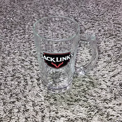 Jack Links’s Links Beef Jerky Clear Glass Beer Mug Stein 16 Oz With Handle • £9.63