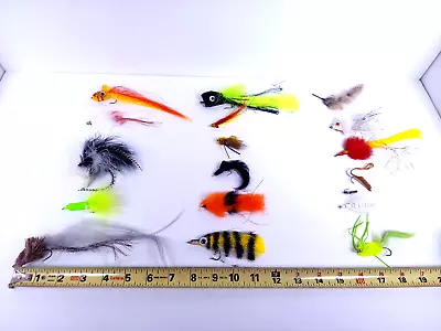 Fly Fishing Lures Fishing Flies Hand Tied - Great Gift Collectible Lot Of 18 • $22.99