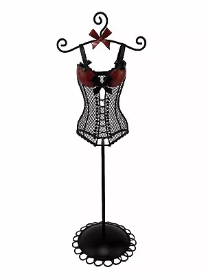 Lady Mannequin Jewellery Stand Figures Display Rings Necklace Beads Black • £12.24
