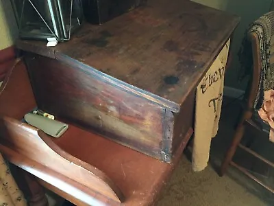 Antique Slant Top Pine Desk/ Box.  New Lower Shipping • $85