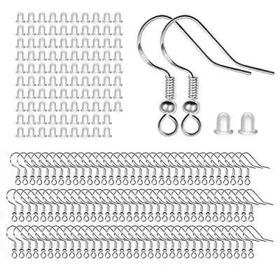 100 PCS / 50 Pairs 925 Sterling Silver Earring Hooks Hook Ear Wires 100 PCS • $7.32