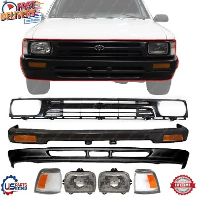 New Front Grille Bumper Valance Headlamp Kit Set Of9 For 1992-1995 Toyota Pickup • $460.22