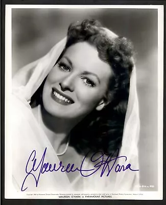 Maureen O'Hara - Signed Vintage Celebrity Autograph Photo - Tripoli - Quiet Man • $219.99