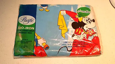 WALT DISNEY Pacific No-Iron Cotton Sheet. Minnie Mouse  =TWIN FLAT NEW= • $14.99