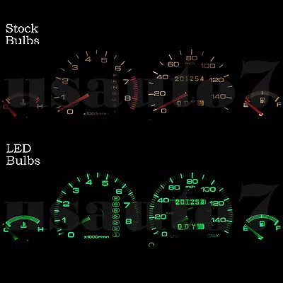 Dash Instrument Cluster Gauges GREEN LED LIGHT BULBS KIT Fit 90-93 Acura Integra • $8.99